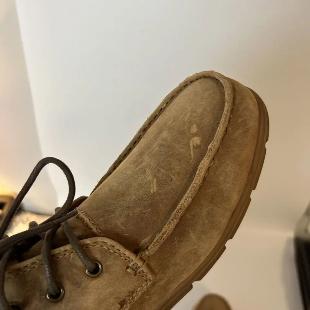 Roan Mens Gunnison Shoes Size 9.5 Leather Lace-up Brown Ankle